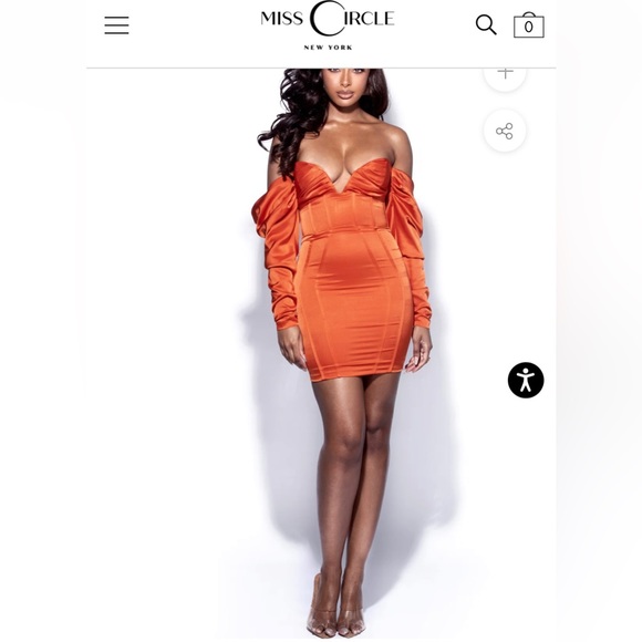 miss circle orange dress Ulissa Orange Square Neck Jacquard Textured High Slit Maxi Dress XXS / 0